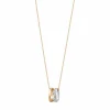 GEORG JENSEN KJEDE MED ANHENG FUSION ROSE/HVITTGULL MED DIAMANTER