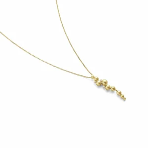 GEORG JENSEN KJEDE MED ANHENG MOONLIGHT GRAPES GULTGULL MED DIAMANTER