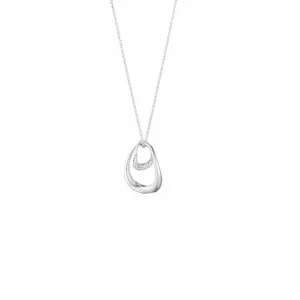 GEORG JENSEN KJEDE OFFSPRING SØLV MED DIAMANTER
