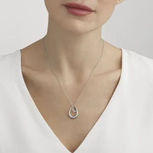 GEORG JENSEN KJEDE OFFSPRING SØLV MED DIAMANTER