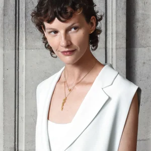 GEORG JENSEN ØREDOBBER KLATRE MOONLIGHT GRAPES MINI GULTGULL OG DIAMANTER