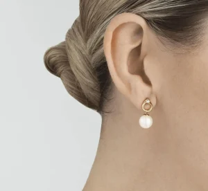 GEORG JENSEN ØREDOBBER MAGIC MED PERLER OG DIAMANTER