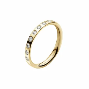 GEORG JENSEN RING MAGIC GULTGULL MED DIAMANTER