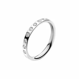 GEORG JENSEN RING MAGIC HVITTGULL MED DIAMANTER