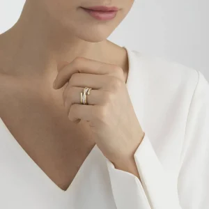 GEORG JENSEN RING MAGIC HVITTGULL MED DIAMANTER