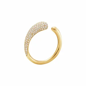 GEORG JENSEN RING MERCY GULTGULL MED DIAMANTER