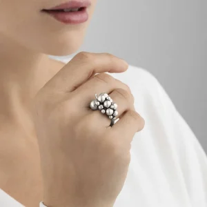 GEORG JENSEN RING MOONLIGHT GRAPES SØLV LITEN
