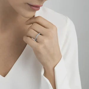 GEORG JENSEN RING OFFSPRING SØLV MED DIAMANTER
