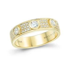 GULLRING MED DIAMANTER HELLMAN 0,54CT