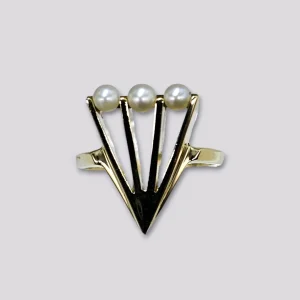 HELLMAN VINTAGE RING MED 3 KULTURPERLER
