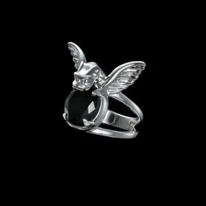 MARIA NILSDOTTER RING GARGOYLE SORT SPINELL