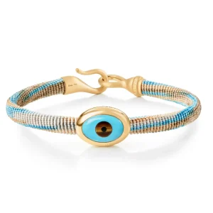 OLE LYNGGAARD ARMBÅND LIFE MED ONDT ØYE 6MM GULTGULL