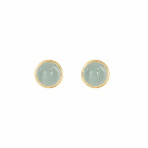 OLE LYNGGAARD ØREDOBBER LOTUS AQUAMARINE