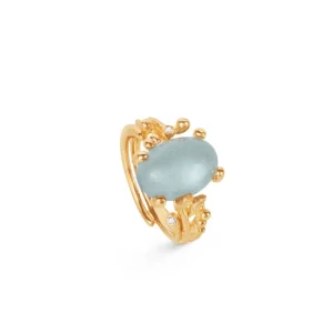 OLE LYNGGAARD RING BOHO LITEN AQUAMARINE