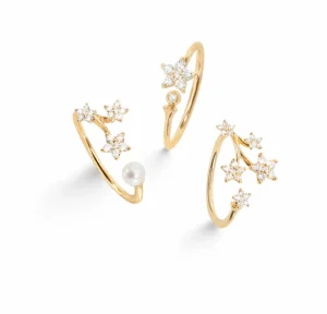 OLE LYNGGAARD RING SHOOTING STARS MED PERLE
