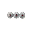 OLINENÅL MED RØD STEN OKSIDERT