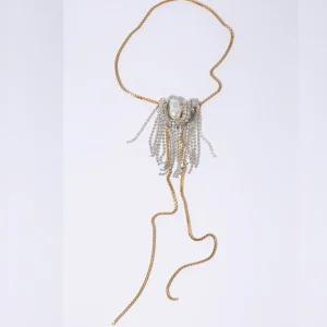 PEARL OCTOPUSS.Y KJEDE FRINGE BOLO TIE