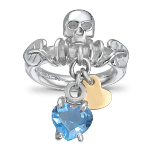 RIKKE HARSHEIM RING DØDNINGSHODE SWISS BLUE TOPAS