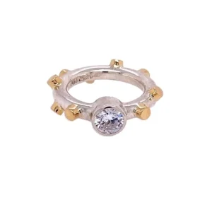 RIKKE HARSHEIM RING GULLKNOTTER M/CZ