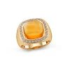 RING GULTGULL CITRINE & DIAMONDS