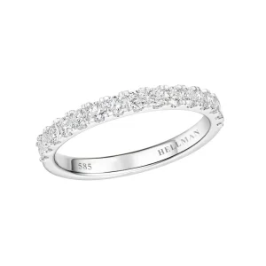 RING HALF ETERNITY HVITTGULL