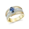 RING HELLMAN OVAL SAFIR AND DIAMONDS
