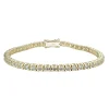 TENNISARMBÅND GULTGULL 2,88CT BRUNE DIAMANTER