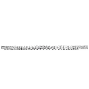 TENNISARMBÅND HVITTGULL 1,00CT HALF BEZEL