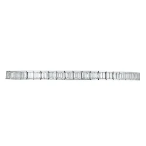 TENNISARMBÅND HVITTGULL MED BAGUETTSLIPTE DIAMANTER 3,31CT
