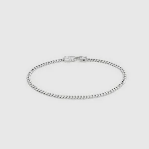 TOM WOOD ARMBÅND CURB SILVER M