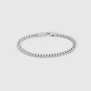 TOM WOOD ARMBÅND CURB SILVER L