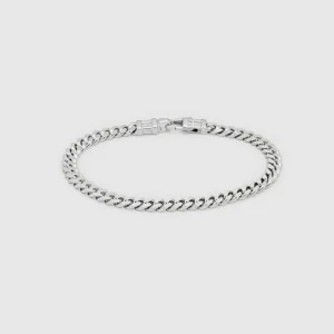 TOM WOOD ARMBÅND CURB SILVER L