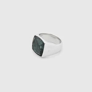 TOM WOOD RING CUSHION GREEN MARBEL