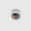 TOM WOOD RING FLUSH BLACK MOTHER OF PEARL