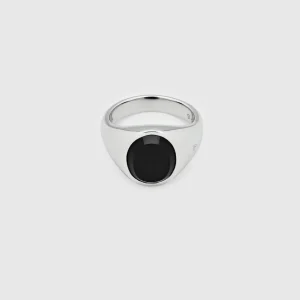 TOM WOOD RING LIZZIE POLISHED ONYX