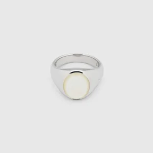 TOM WOOD RING LIZZIE WHITE MOTHER OF PEARL