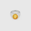 TOM WOOD RING LIZZY ORANGE AMBER