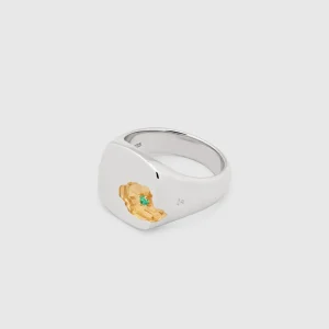 TOM WOOD RING MINED LARGE EMERALD