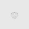 TOM WOOD RING MINI OVAL COCKTAIL WHITE