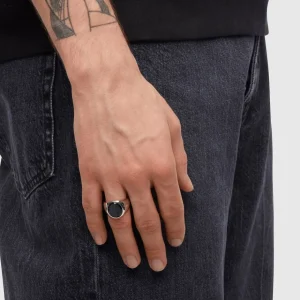 TOM WOOD RING OVAL BLUE HAWK EYE