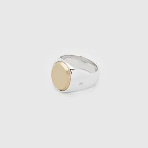 TOM WOOD RING OVAL GOLD TOP