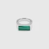 TOM WOOD RING PEAKY MALACHITE