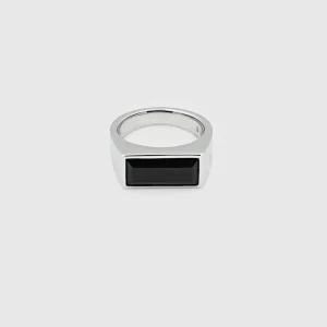 TOM WOOD RING PEAKY POLISHED ONYX