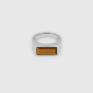TOM WOOD RING PEAKY TIGER EYE