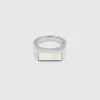 TOM WOOD RING PEAKY WHITE MOTHER OF PEARL