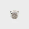 TOM WOOD RING PINKY SMOKEY QUARTS