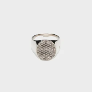 TOM WOOD RING PINKY SMOKEY QUARTS