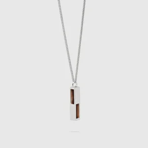 TOM WOOD SMYKKE CUBE PENDANT TIGER ØYE