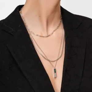 TOM WOOD SMYKKE CUBE PENDANT TIGER ØYE